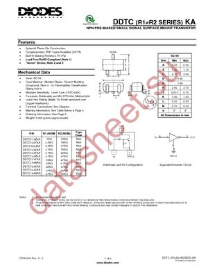 DDTC144WKA-7-F datasheet  